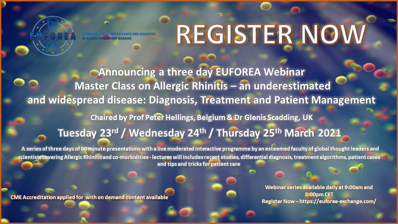 EUFOREA Allergic Rhinitis March MasterClass 2021
